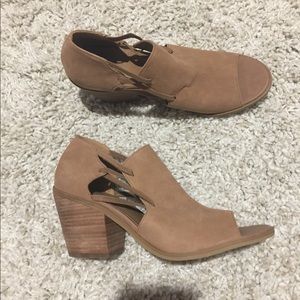 Open toe booties